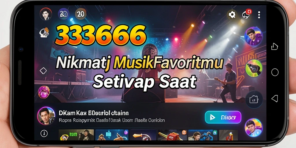 Tampilan antarmuka pengguna <strong>333666</strong> saat memainkan musik favorit.