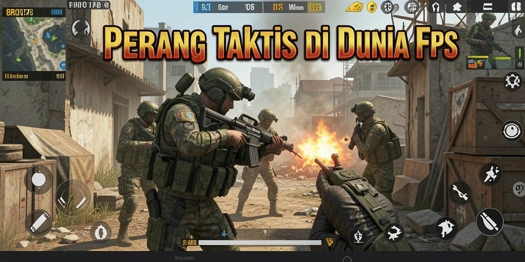 Tampilan aksi mendebarkan dalam permainan FPS BRO178.