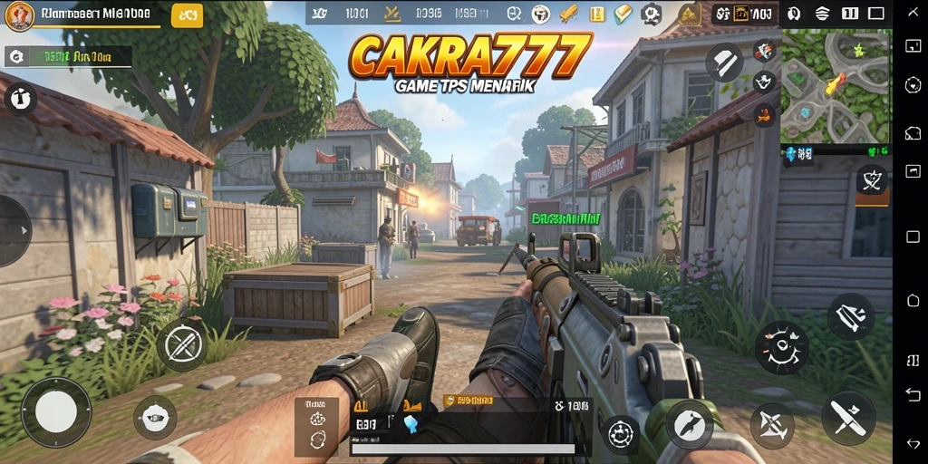 Screenshot utama CAKRA777 menampilkan aksi intens gameplay TPS.