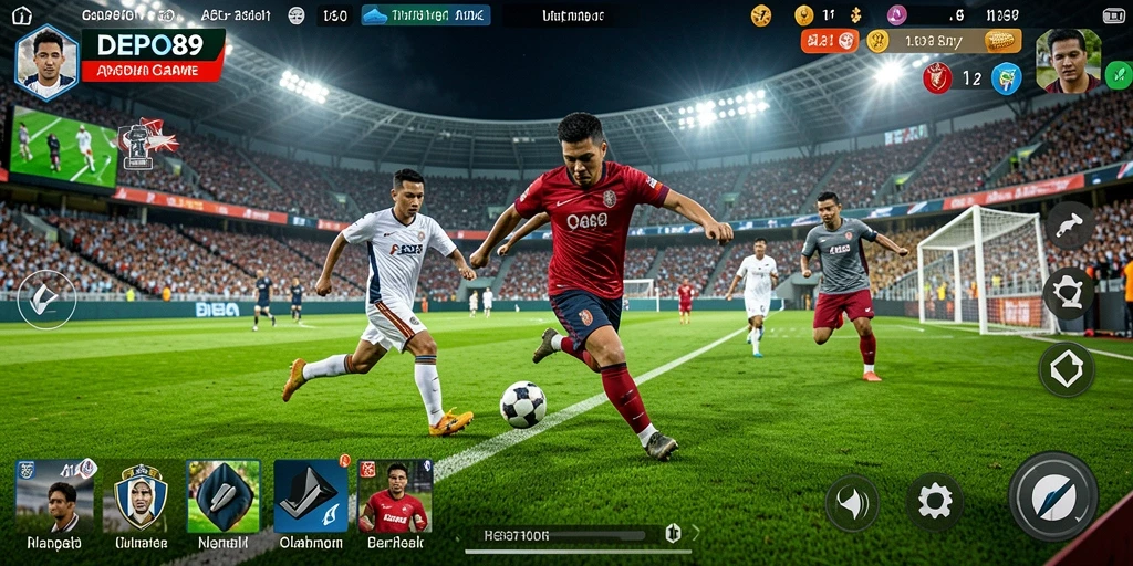 Tampilan gameplay mendebarkan dalam aplikasi DEPO89 yang menunjukkan suasana kompetisi.