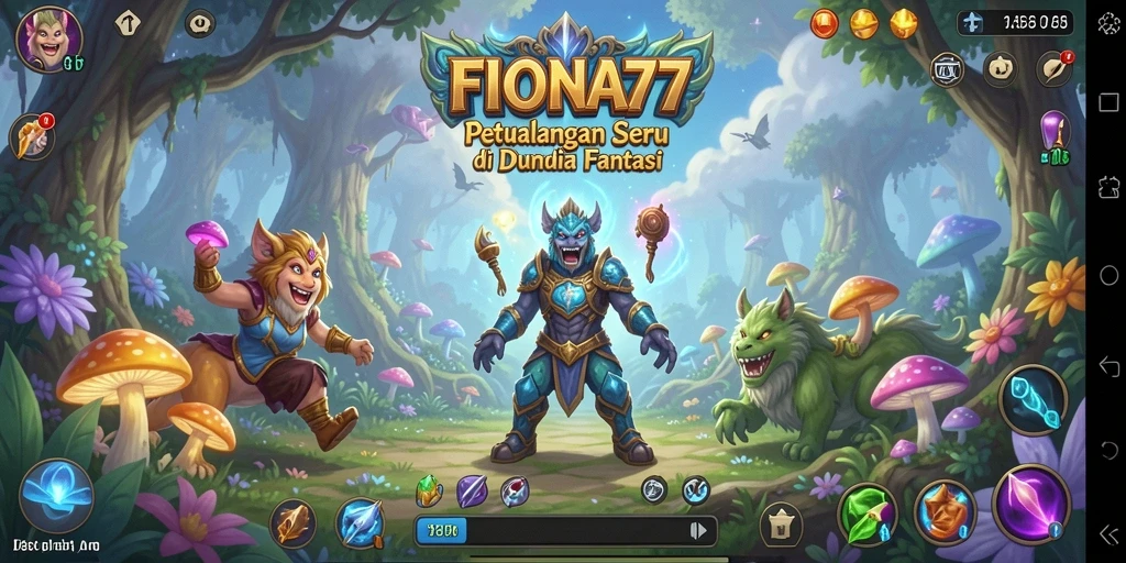 Screenshot FIONA77 menunjukkan aksi petualangan mendebarkan di dunia fantasi.