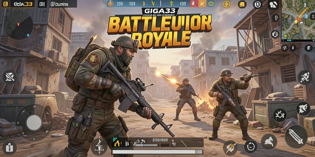 Tampilan gameplay GIGA33 yang menegangkan dan dramatis.