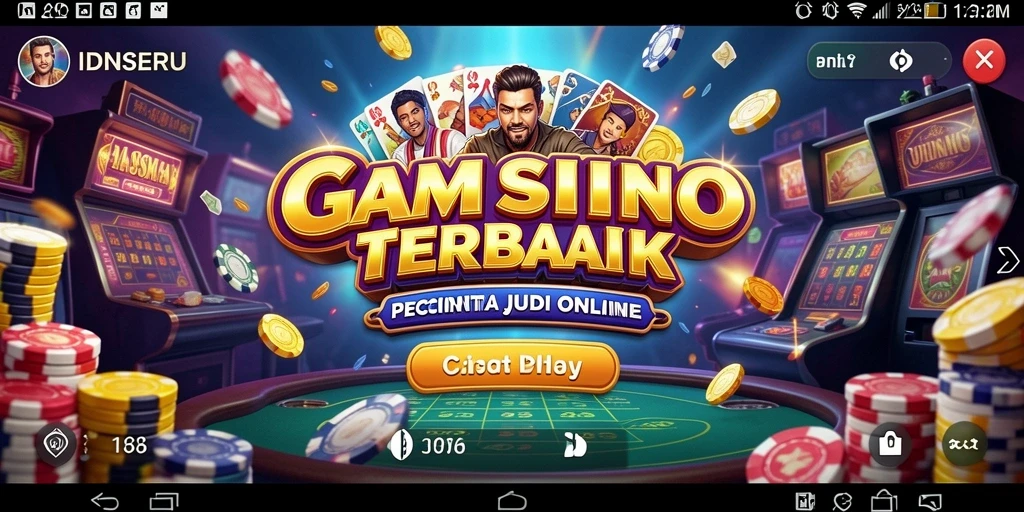 Tampilan permainan Kasino yang menarik dan penuh warna di IDNSERU.