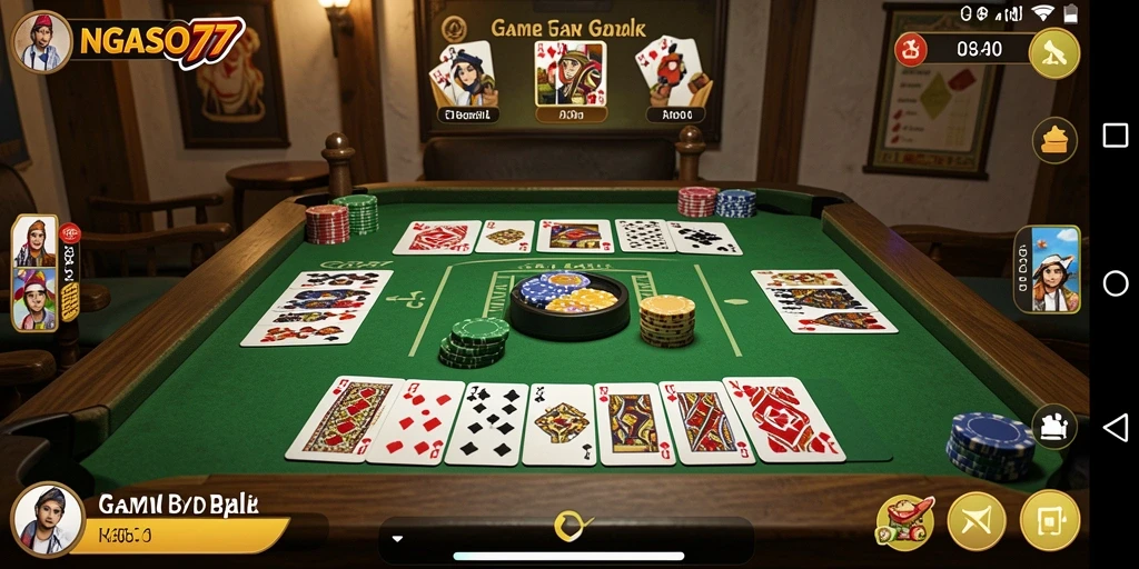 Gameplay seru gaple di NGASO77 dengan antarmuka menarik.