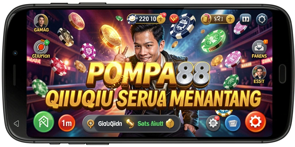 Tampilan gameplay QiuQiu di POMPA88 yang menarik dan dinamis.