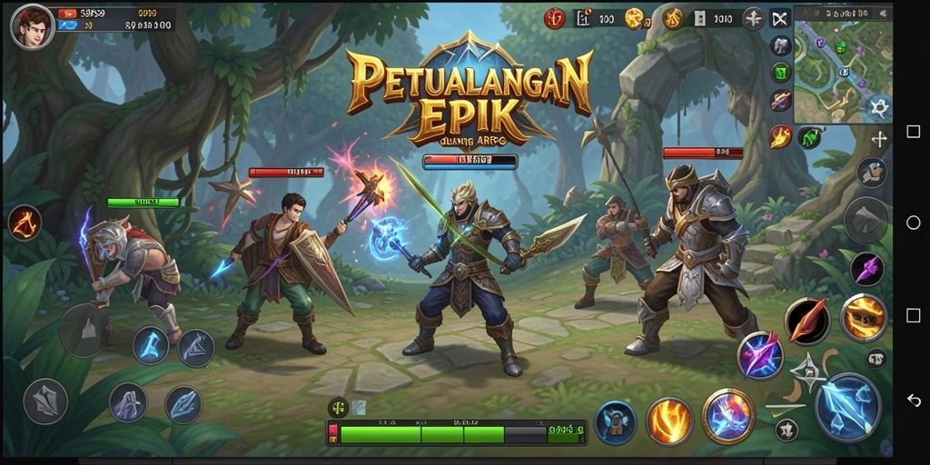 Tangkapan layar gameplay S9S9 yang menakjubkan menampilkan pertarungan epik.