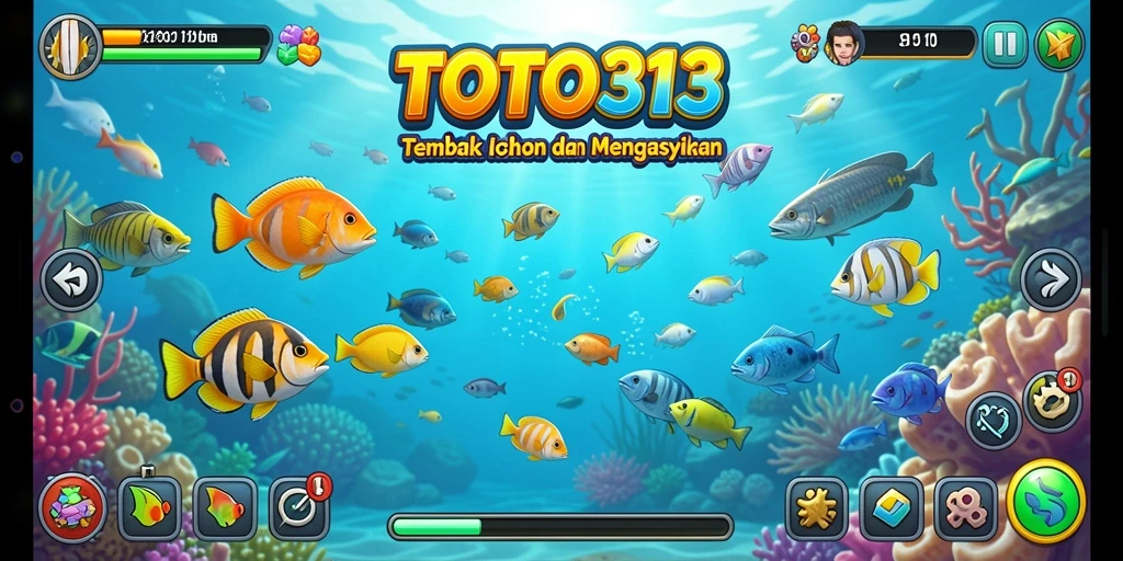 Screenshot menunjukkan gameplay seru dalam Tembak Ikan TOTO313.
