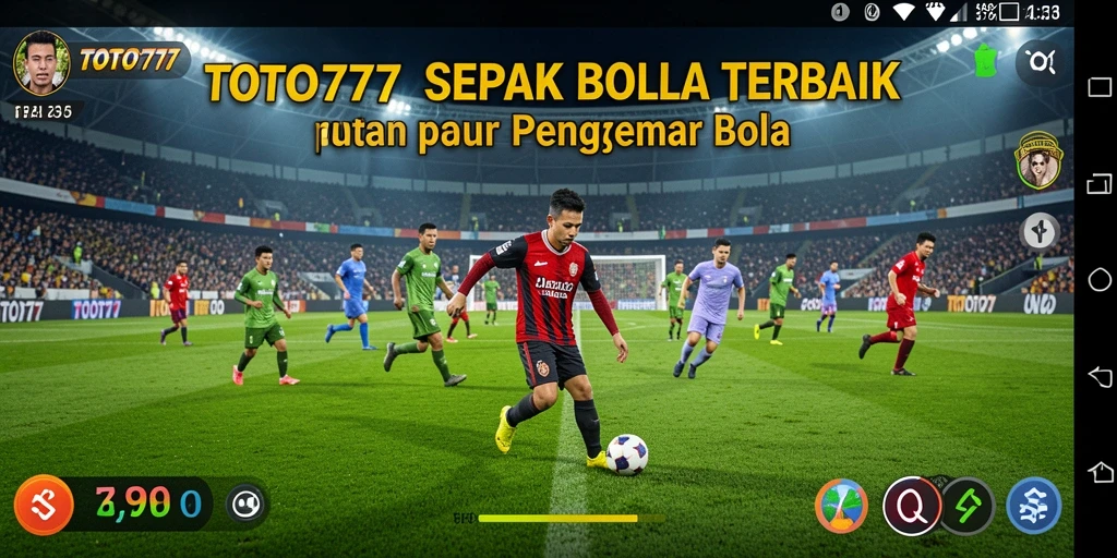 Gameplay seru dari TOTO777 yang menampilkan aksi sepak bola.